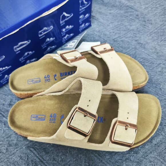 NEW 🍔Birkenstock Arizona • Latte Cream• Narrow Fit • Contoured Footbed - Picture 4 of 4